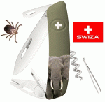 Swiza TT03 Tick Tool Wildlife Elephant Olive, KNI.0070.WO08)