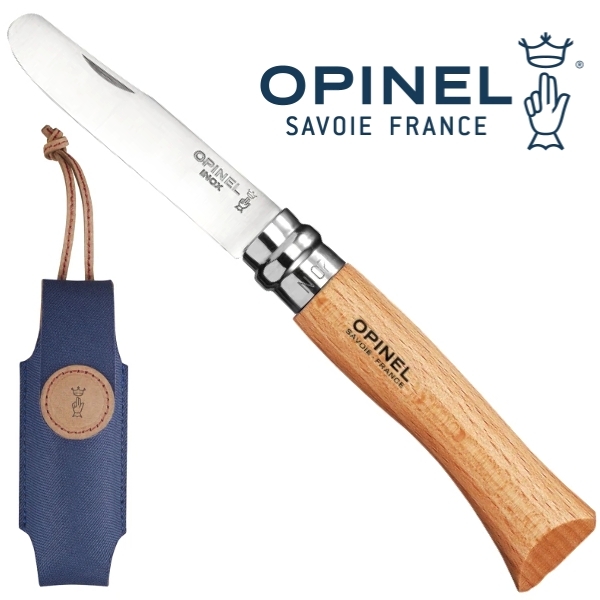 Opinel No. 07 My First Opinel gyerekkés bükkfa markolattal, tokkal, 002400