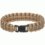 Paracord karkötő, csatos, coyote, 1,9 cm, 28163R