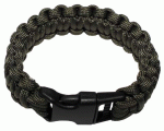 Paracord karkötő, csatos, olív, 2,3 cm, 28173B