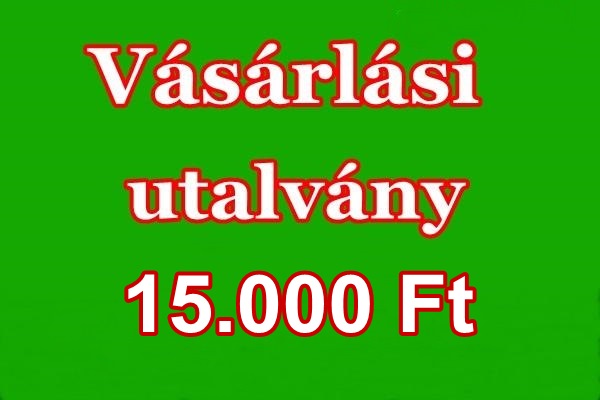 Vásárlási utalvány, 15.000 Ft