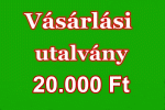 Vásárlási utalvány, 20.000 Ft